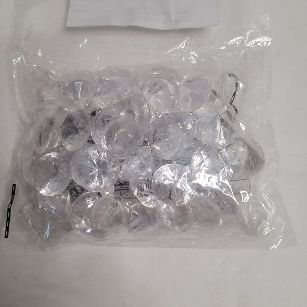 Clear Faceted Gemstone Decorations 2 bags
